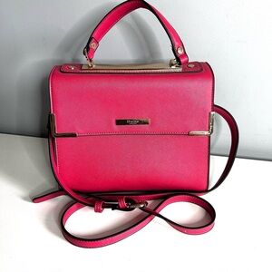 DUNE LONDON Pink/Grey Bag, Purse, Crossbody Strap, Gold Hardware, New Condition